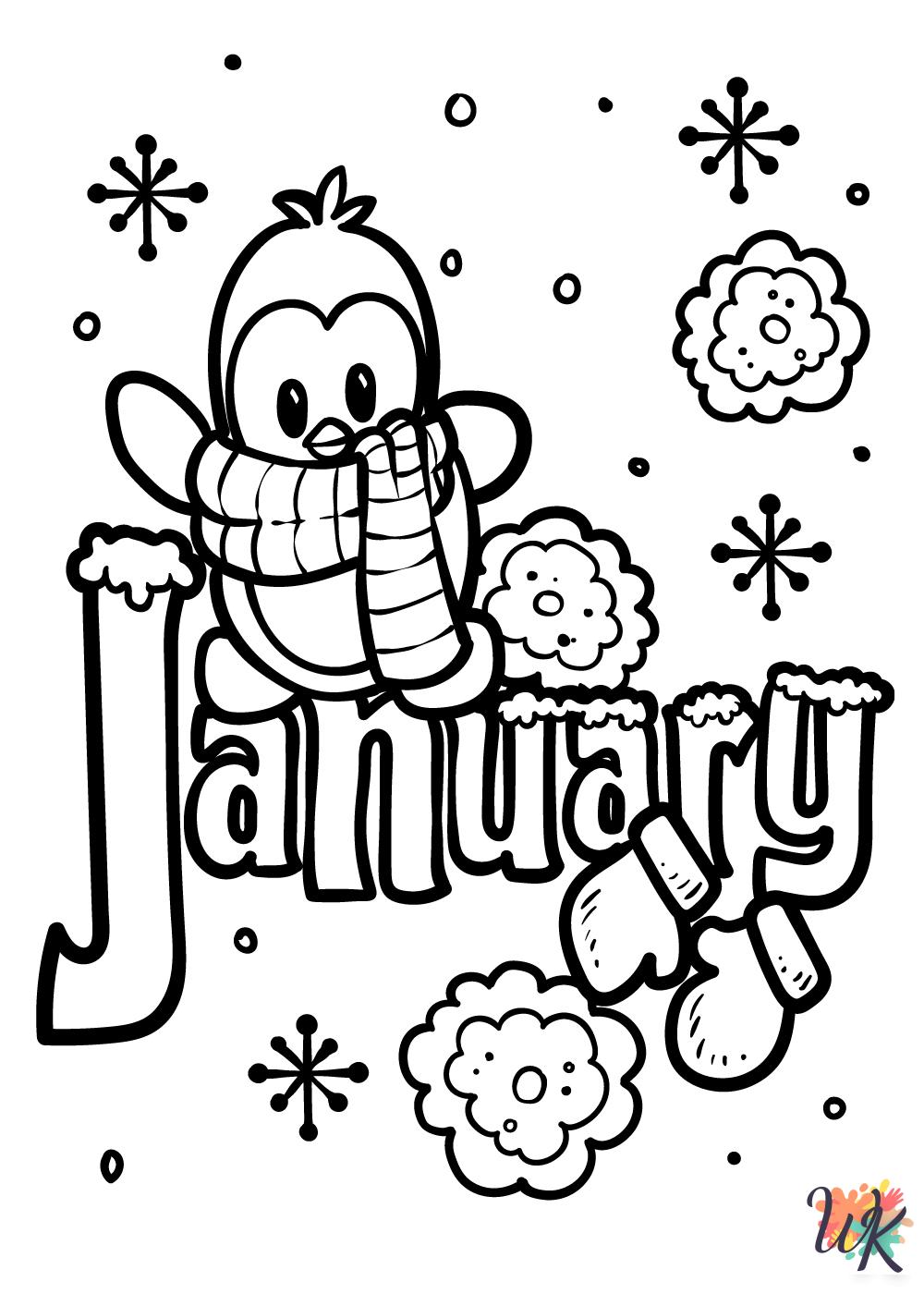 January coloring pages to print
