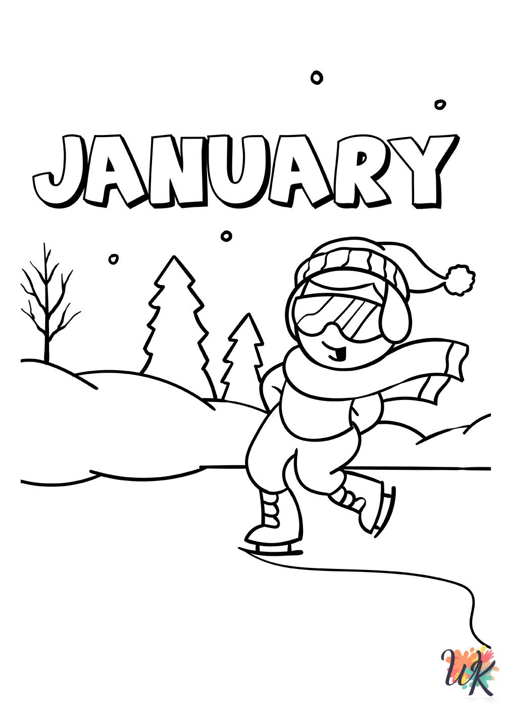 January coloring pages to print