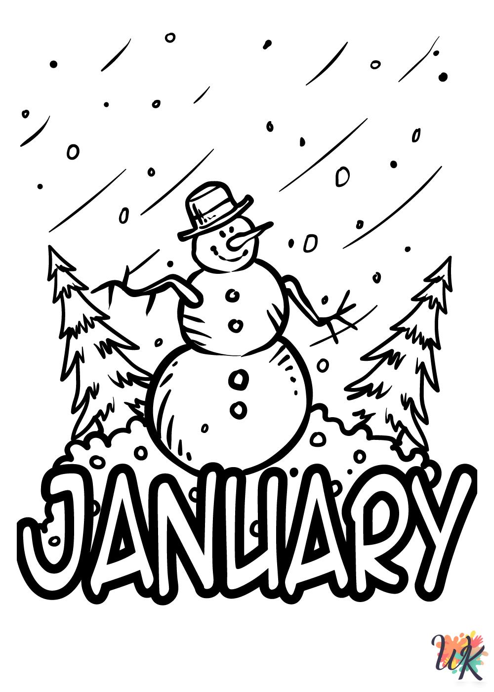 free January coloring pages