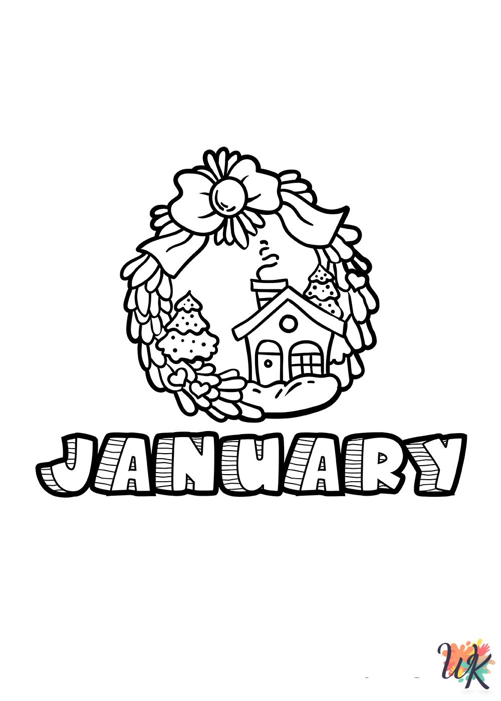 free January coloring pages for kids