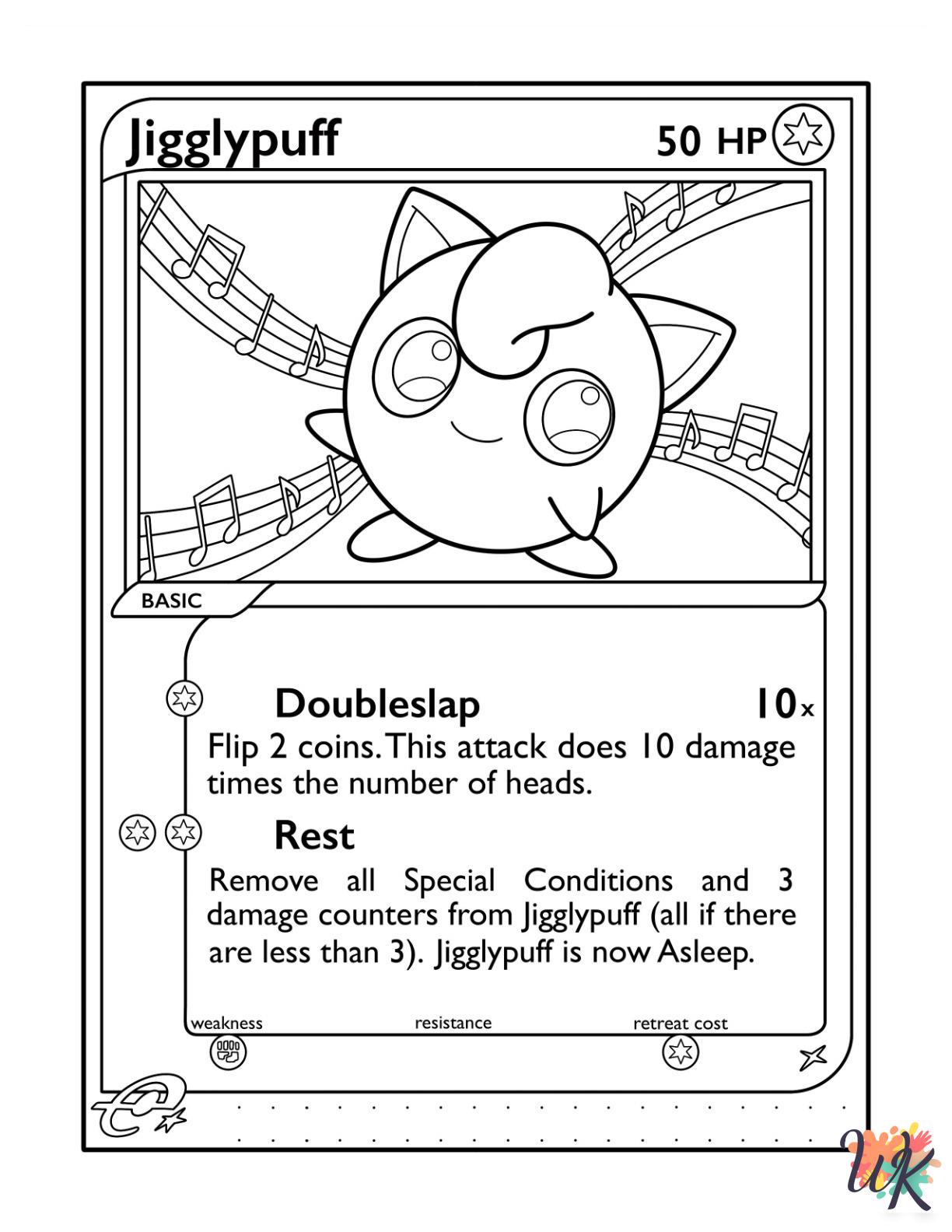 Jigglypuff printable coloring pages