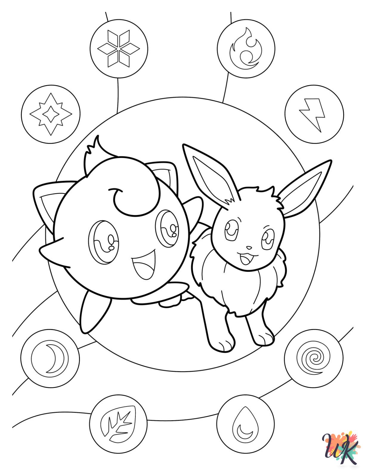 Jigglypuff coloring pages easy