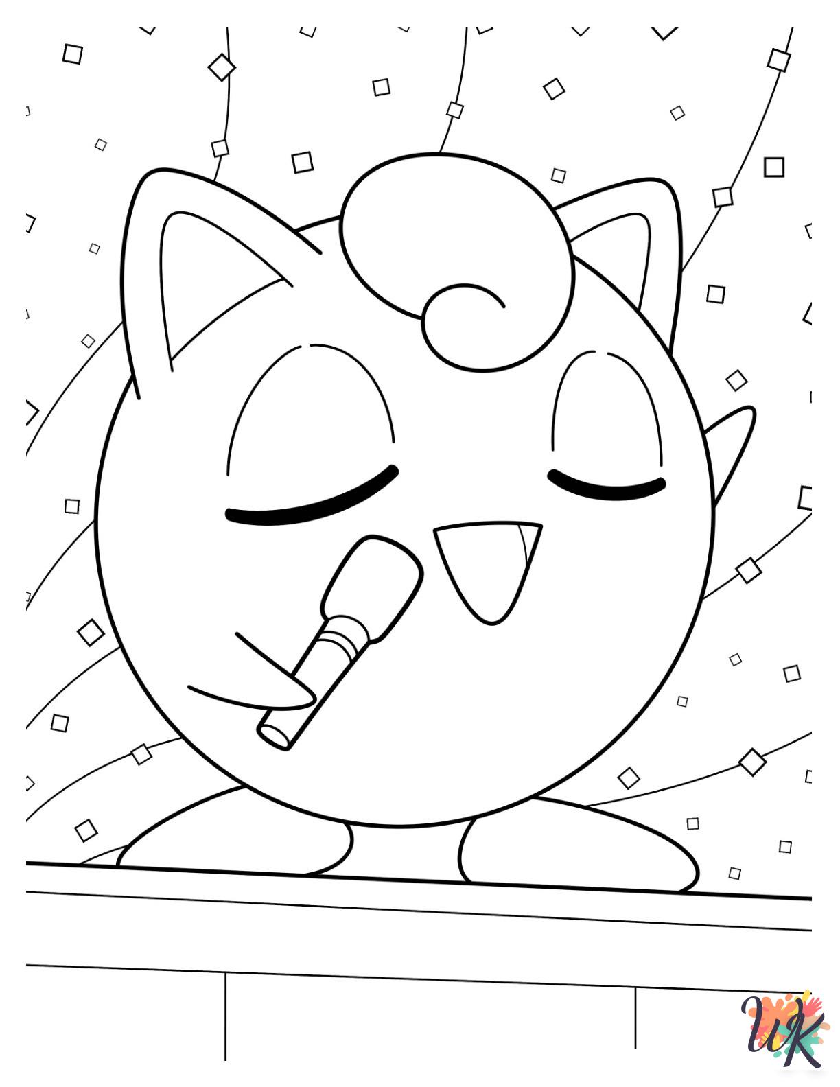free Jigglypuff coloring pages for kids