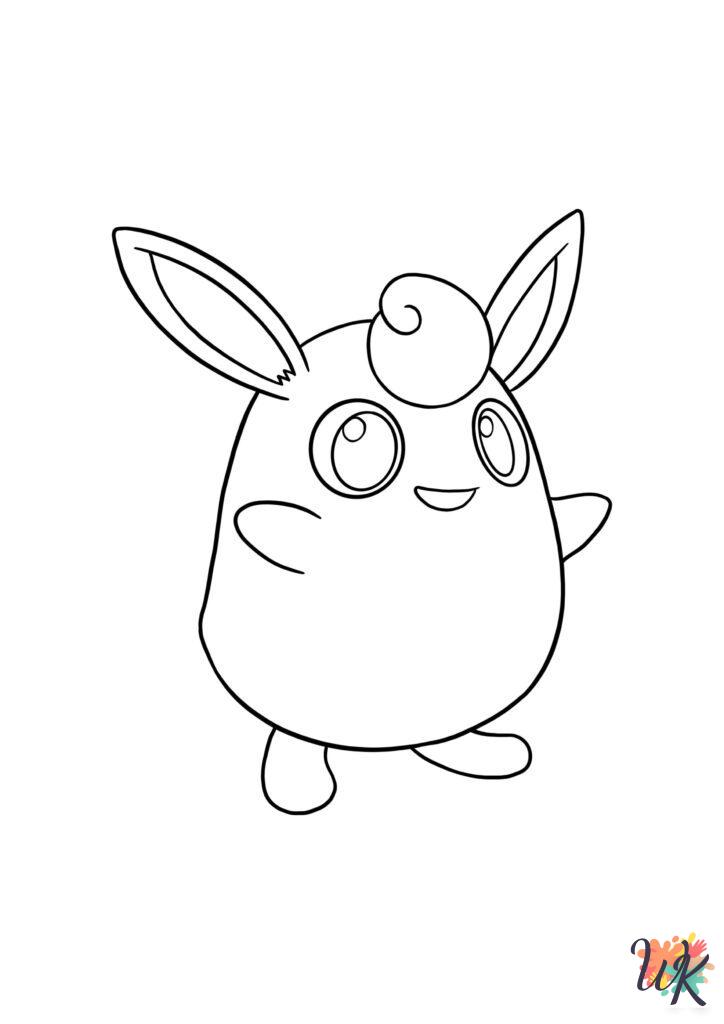 detailed Jigglypuff coloring pages for adults