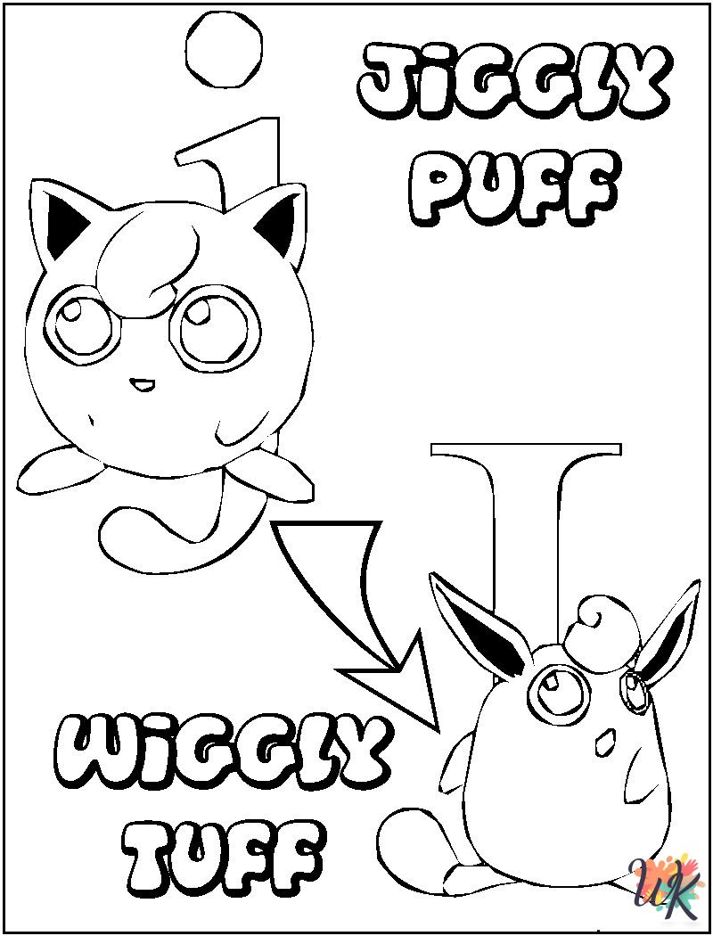 Jigglypuff coloring pages easy