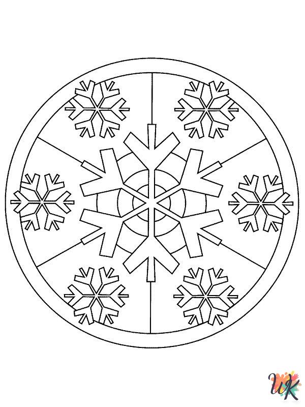 Mandala Christmas coloring pages pdf