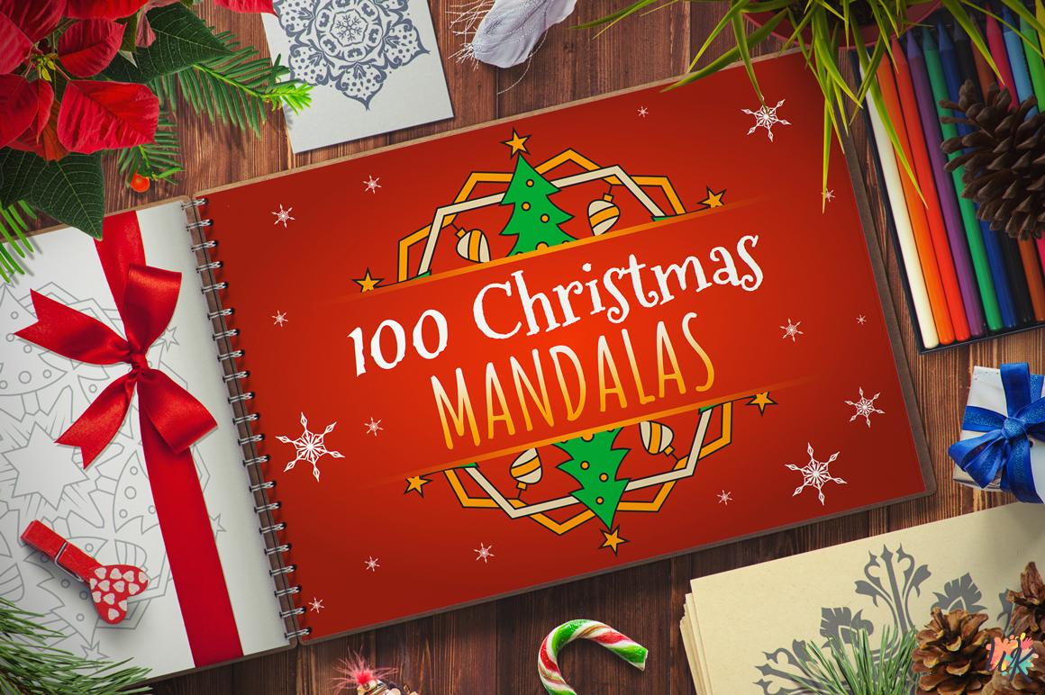 36 Mandala Christmas coloring pages