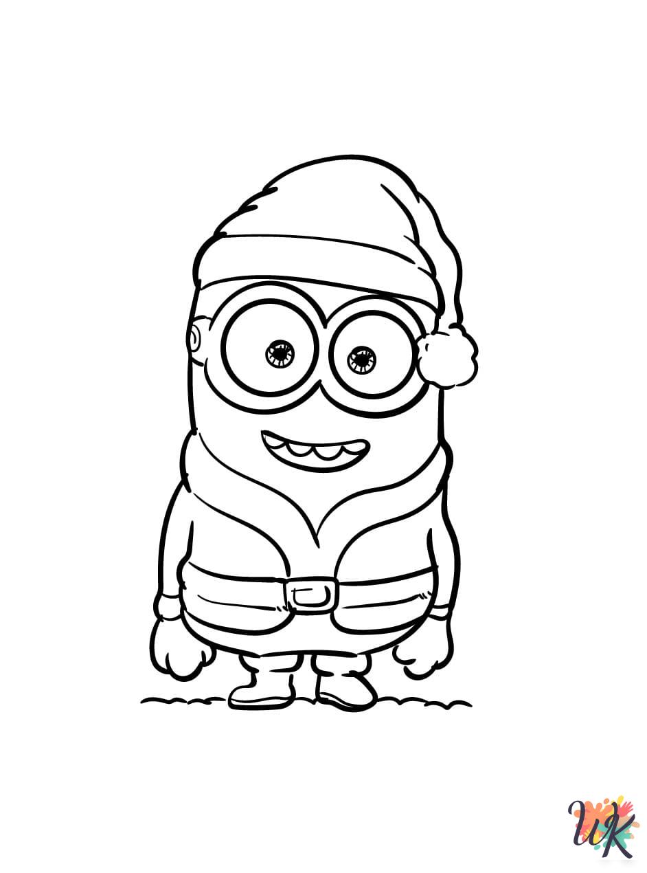 Minion Christmas coloring pages