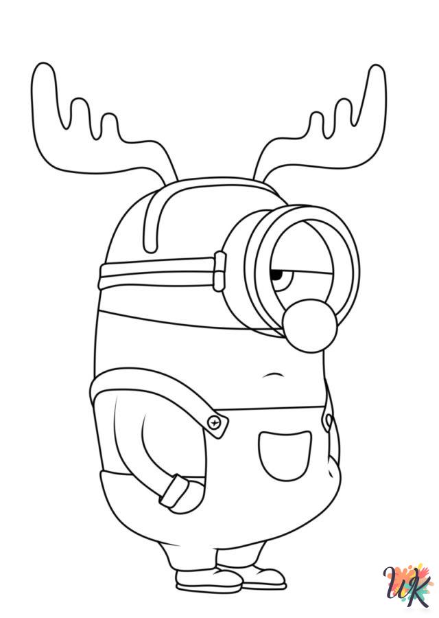 kids Minion Christmas coloring pages