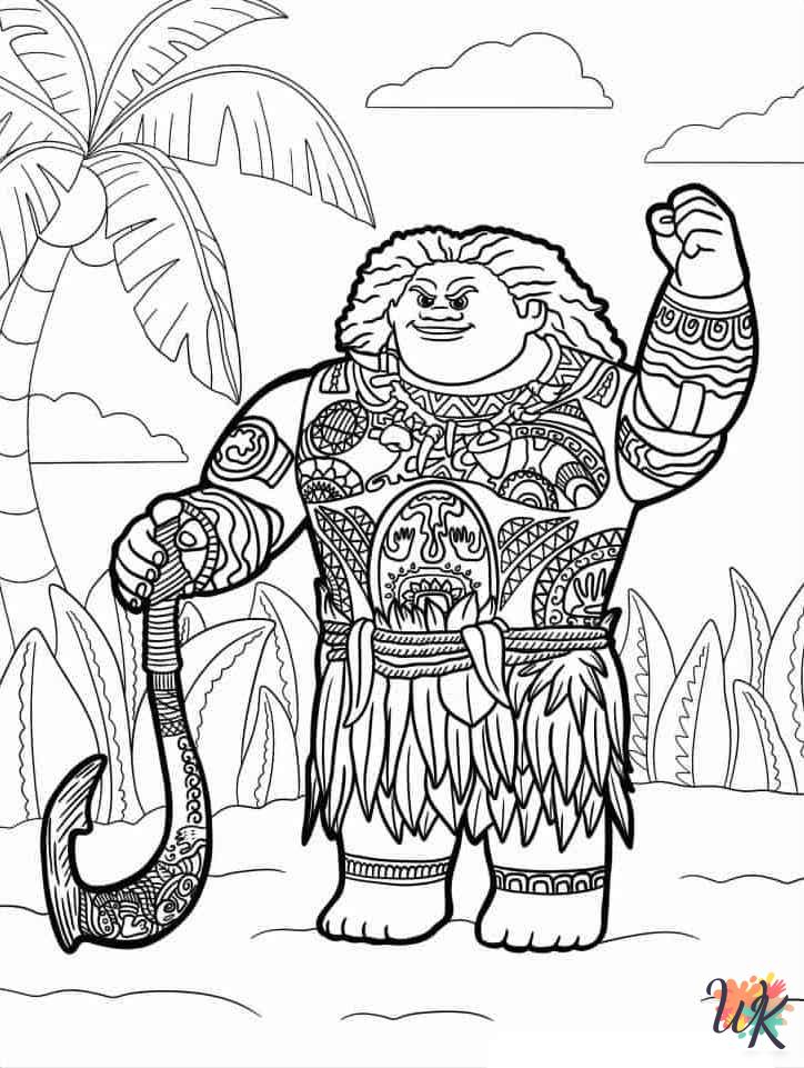 free Moana coloring pages printable