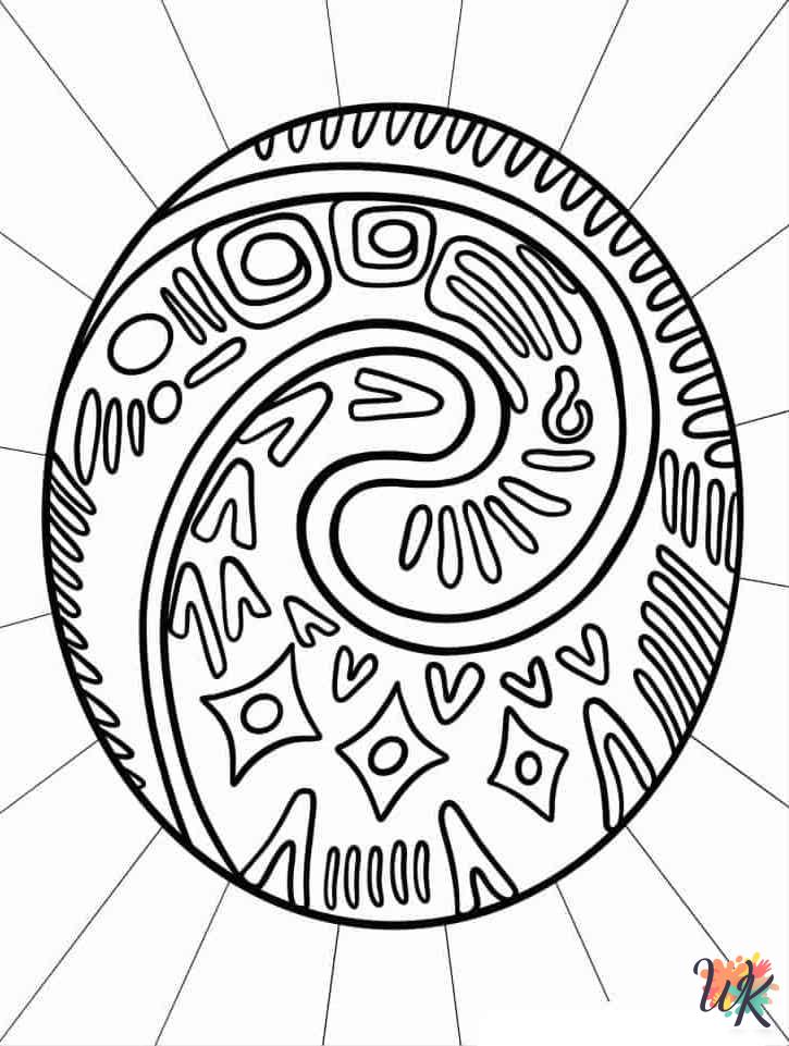 detailed Moana coloring pages 1