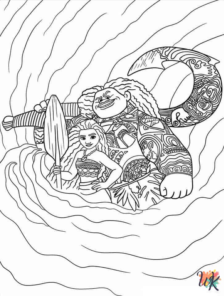 Moana ornament coloring pages