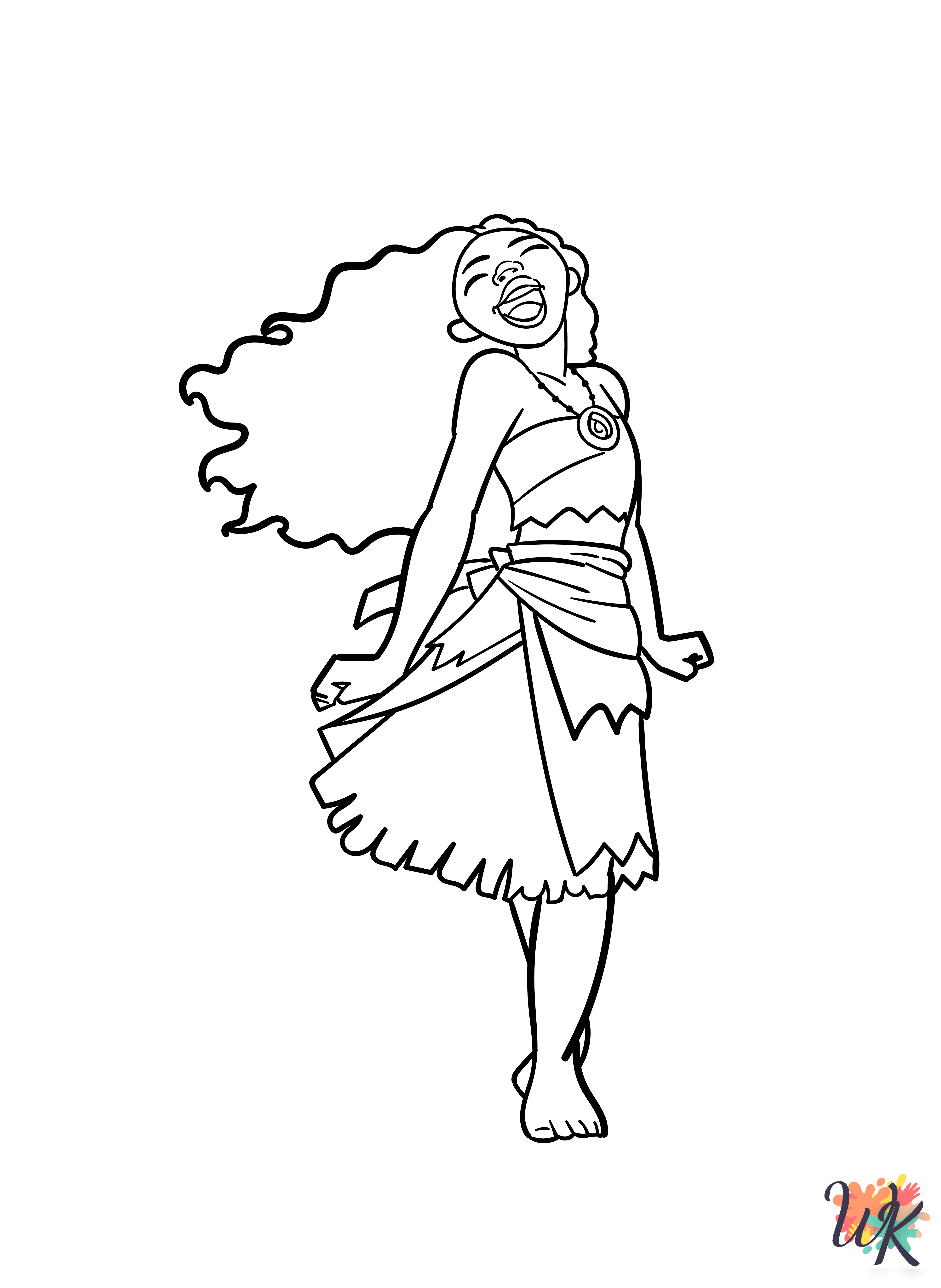 Moana coloring pages for adults