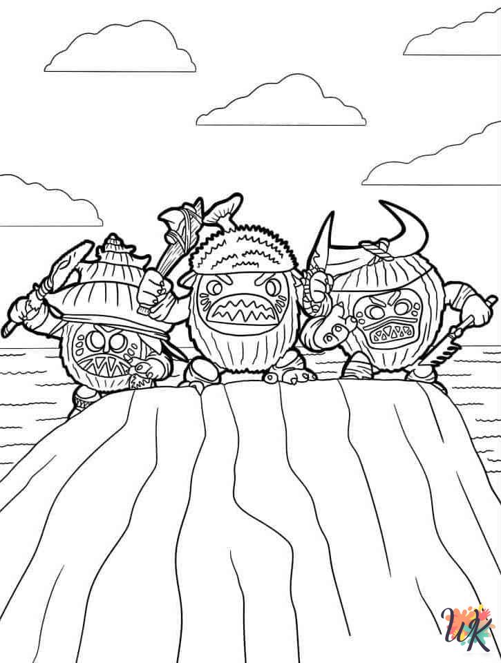 grinch Moana coloring pages