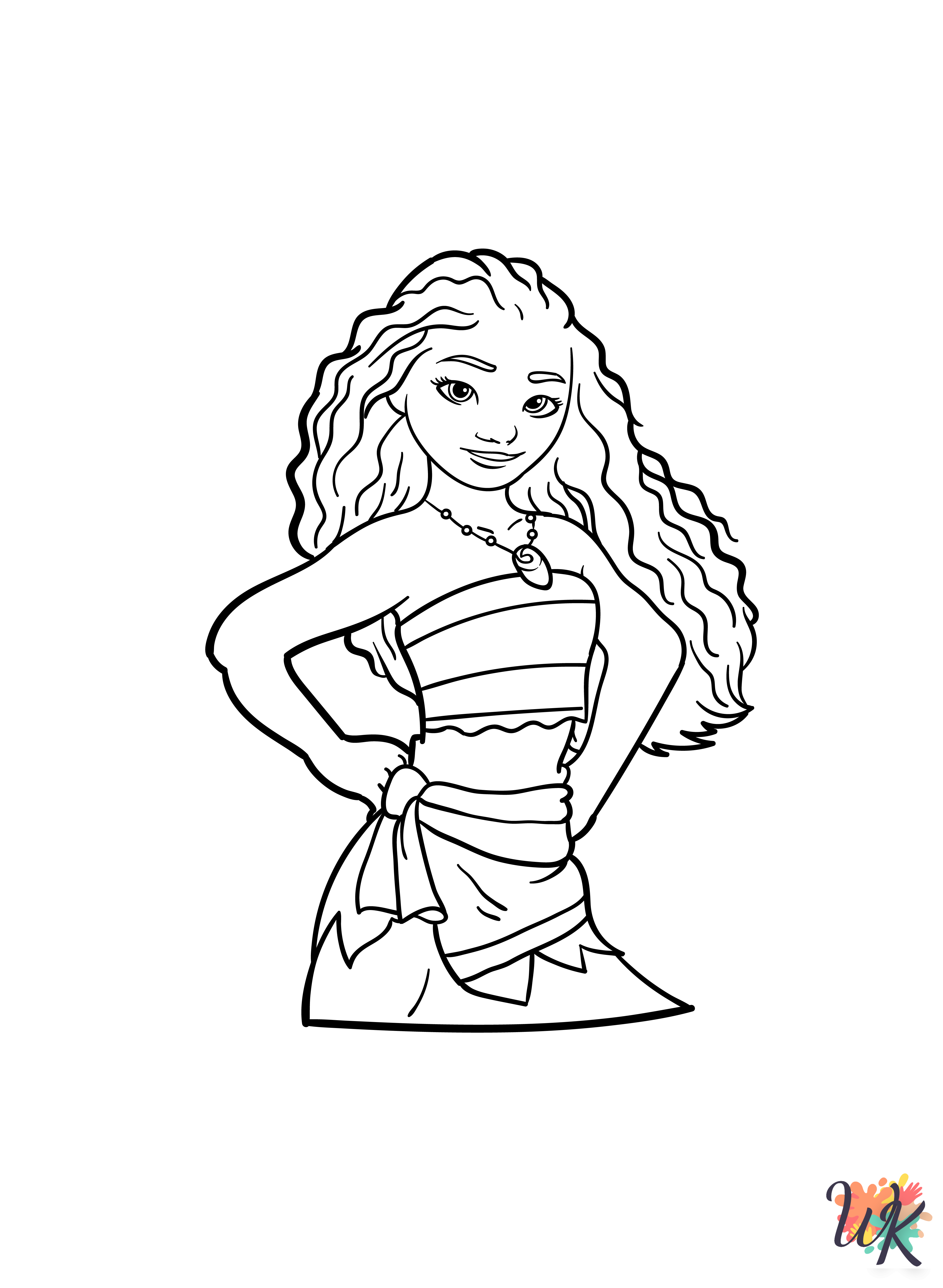 Moana coloring pages for adults easy