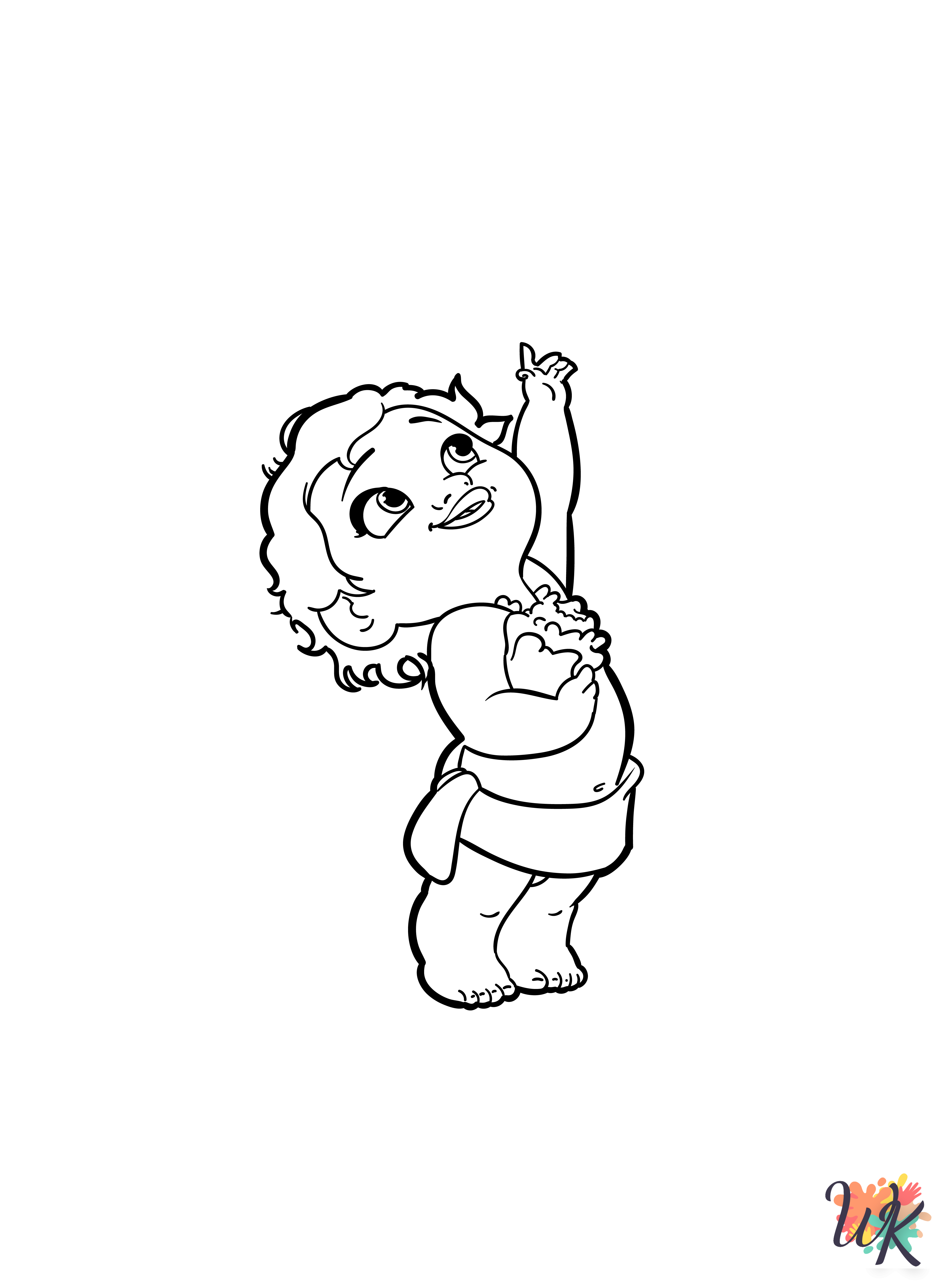 Moana coloring pages for preschoolers