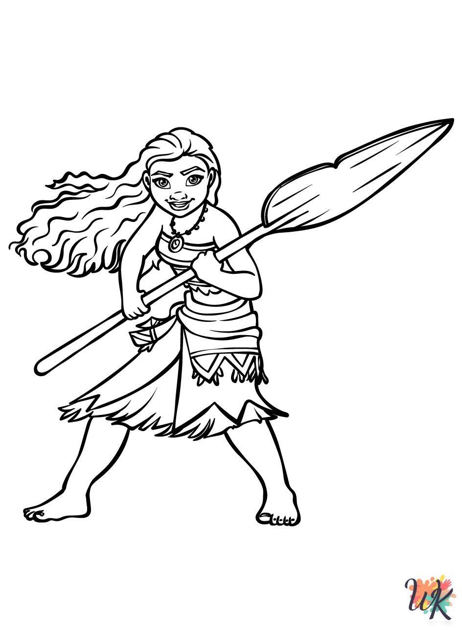 cute coloring pages Moana