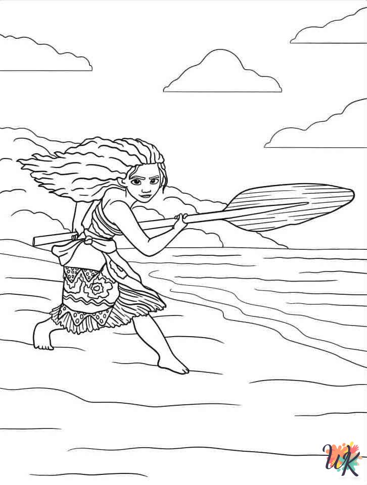 old-fashioned Moana coloring pages