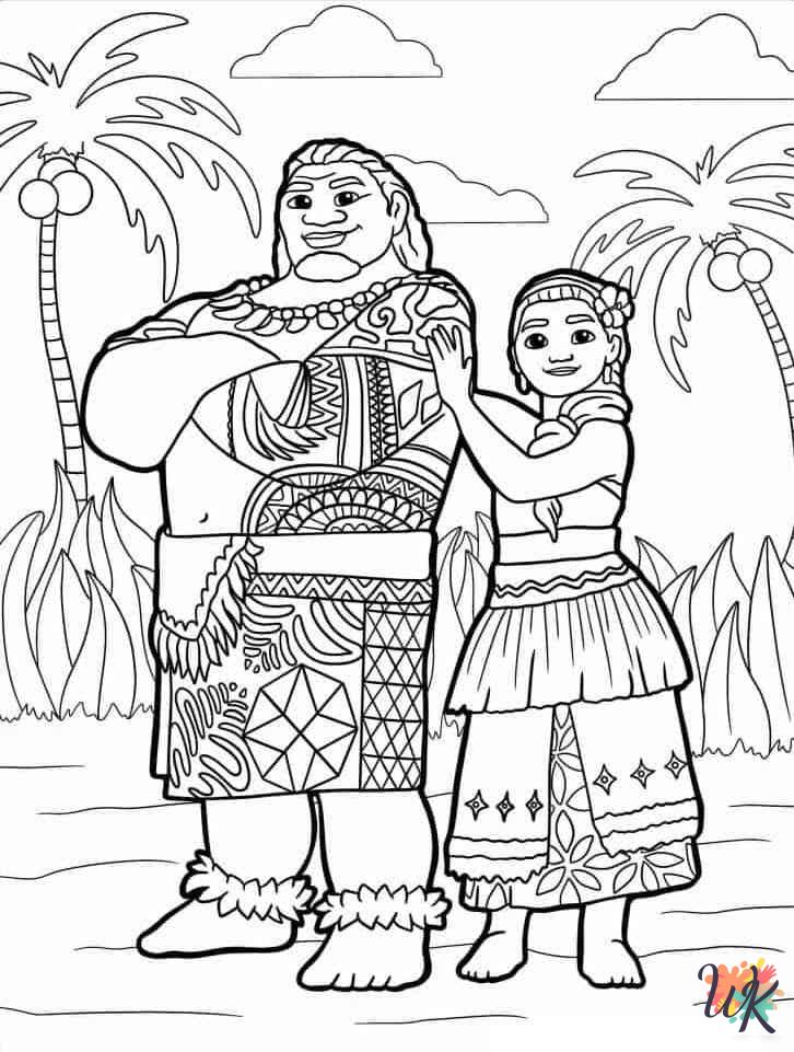 Moana coloring pages pdf