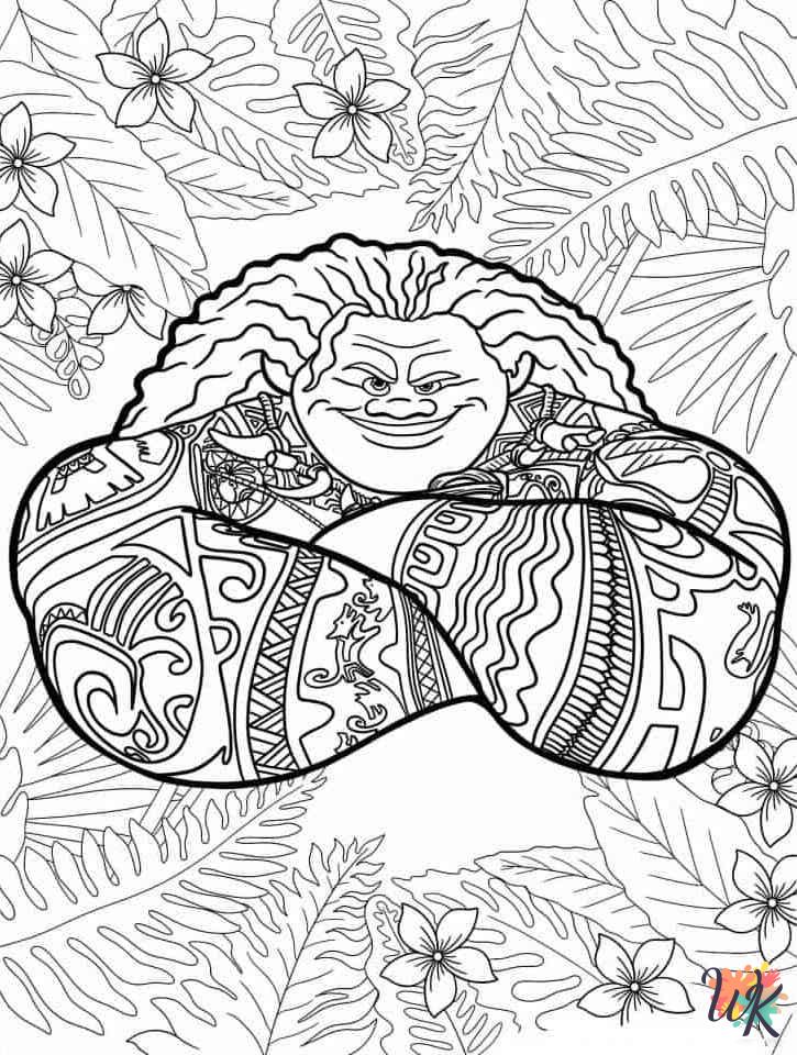 Moana decorations coloring pages
