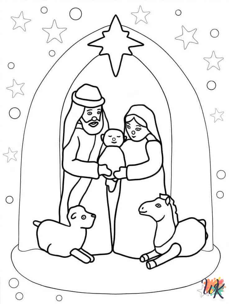 free coloring Nativity pages