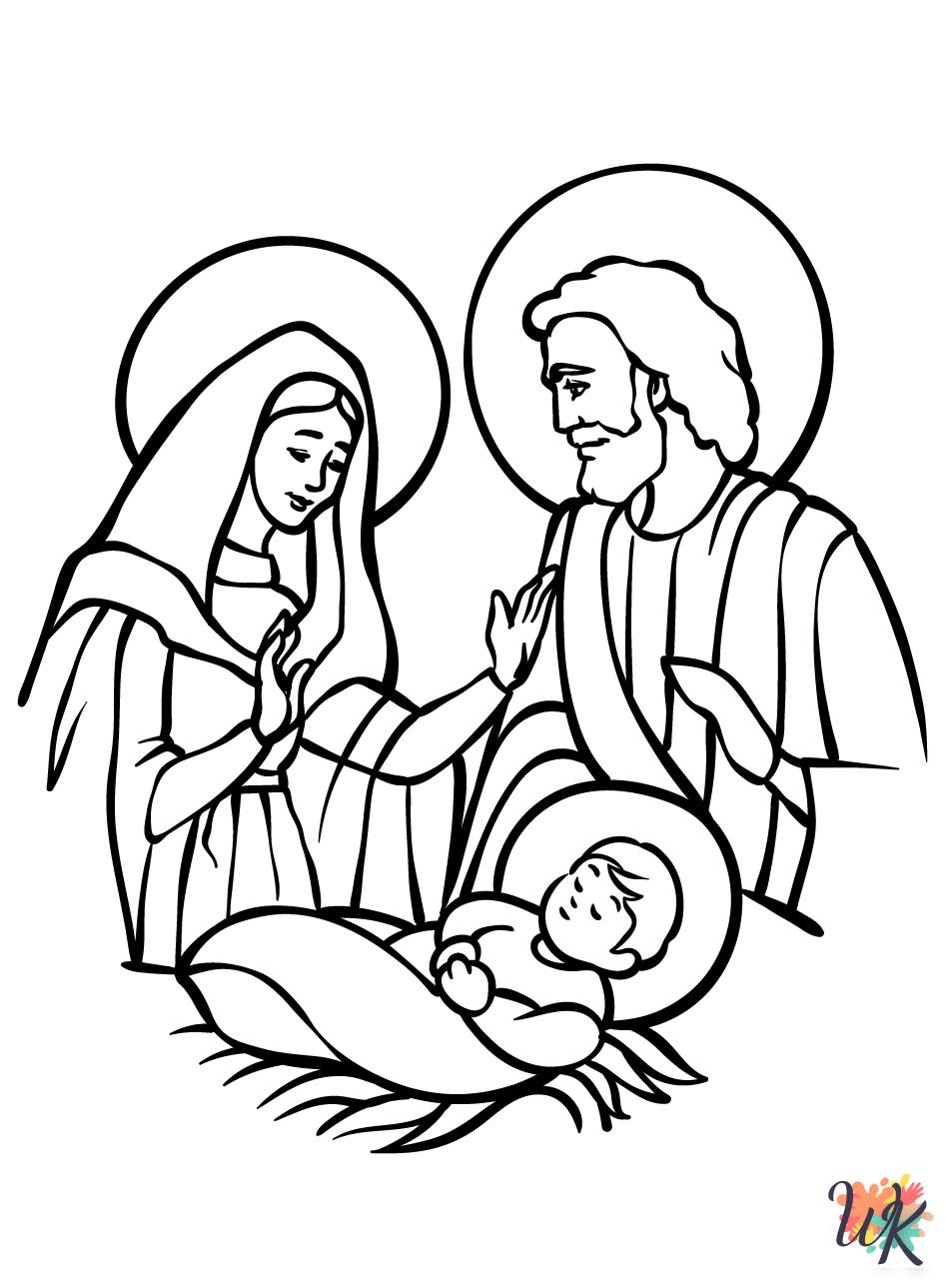 Nativity coloring pages pdf
