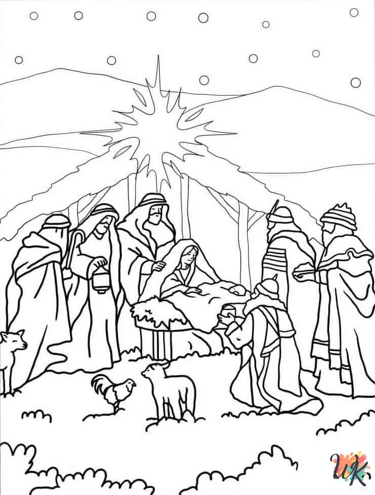 Nativity coloring pages pdf