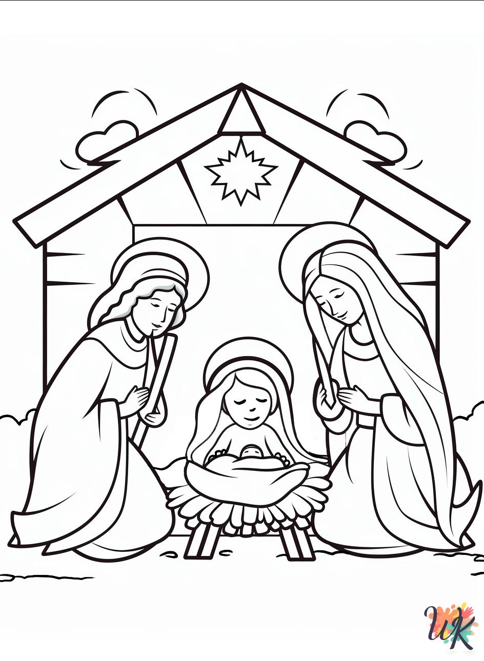 cute Nativity coloring pages