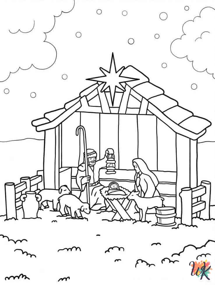 coloring Nativity pages