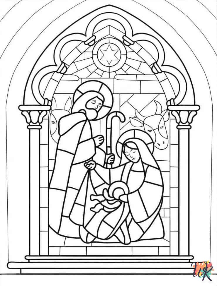 Nativity coloring pages to print