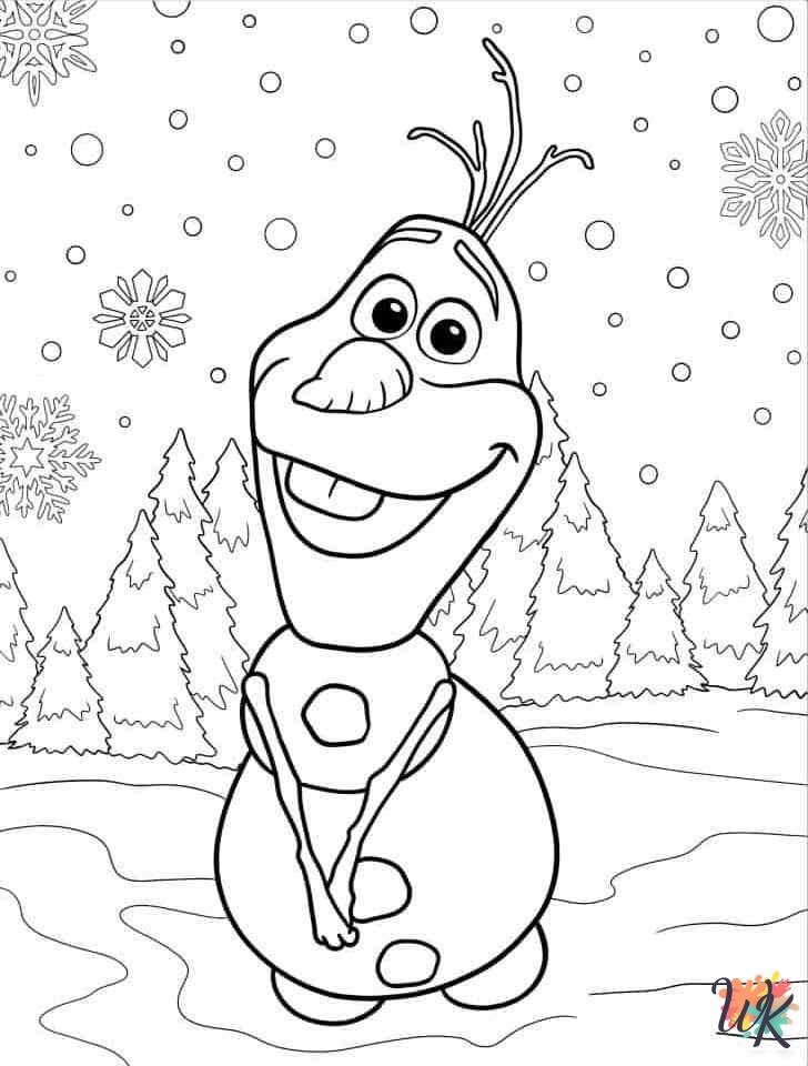 coloring Olaf pages