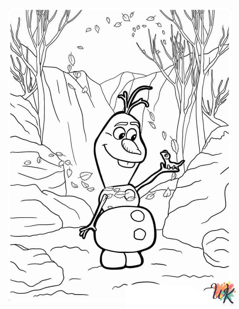 free adult Olaf coloring pages