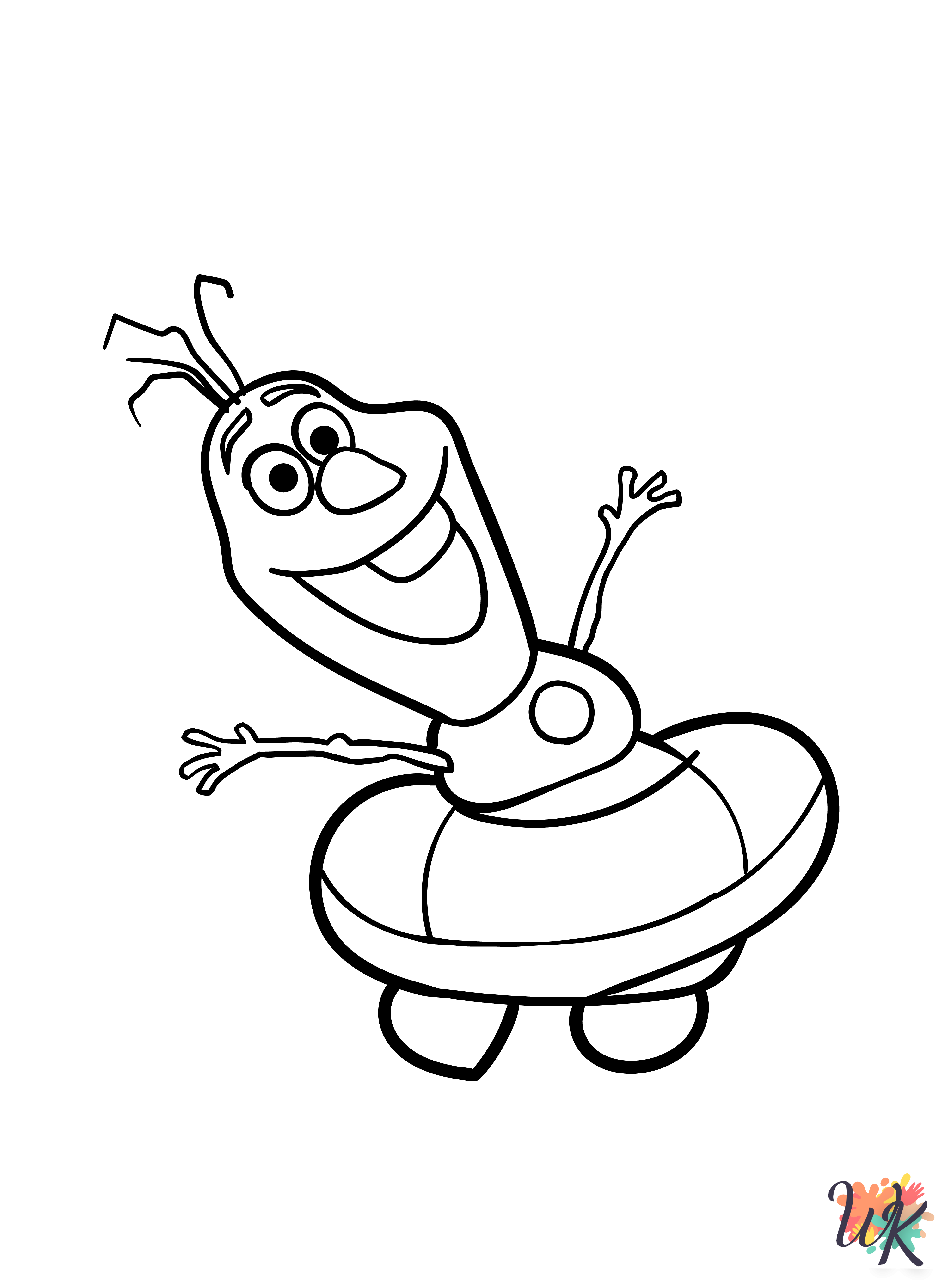 detailed Olaf coloring pages