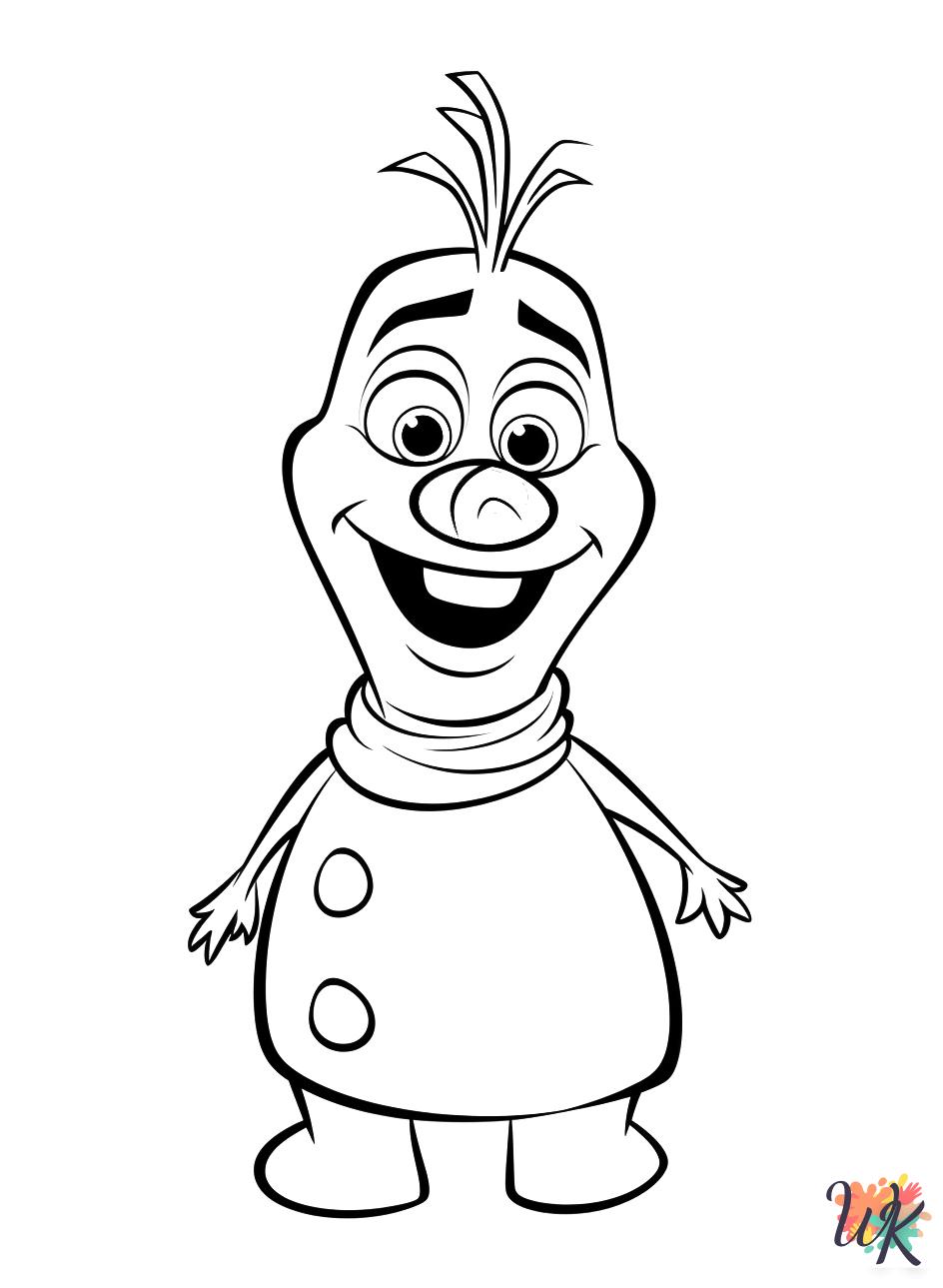 Olaf cards coloring pages