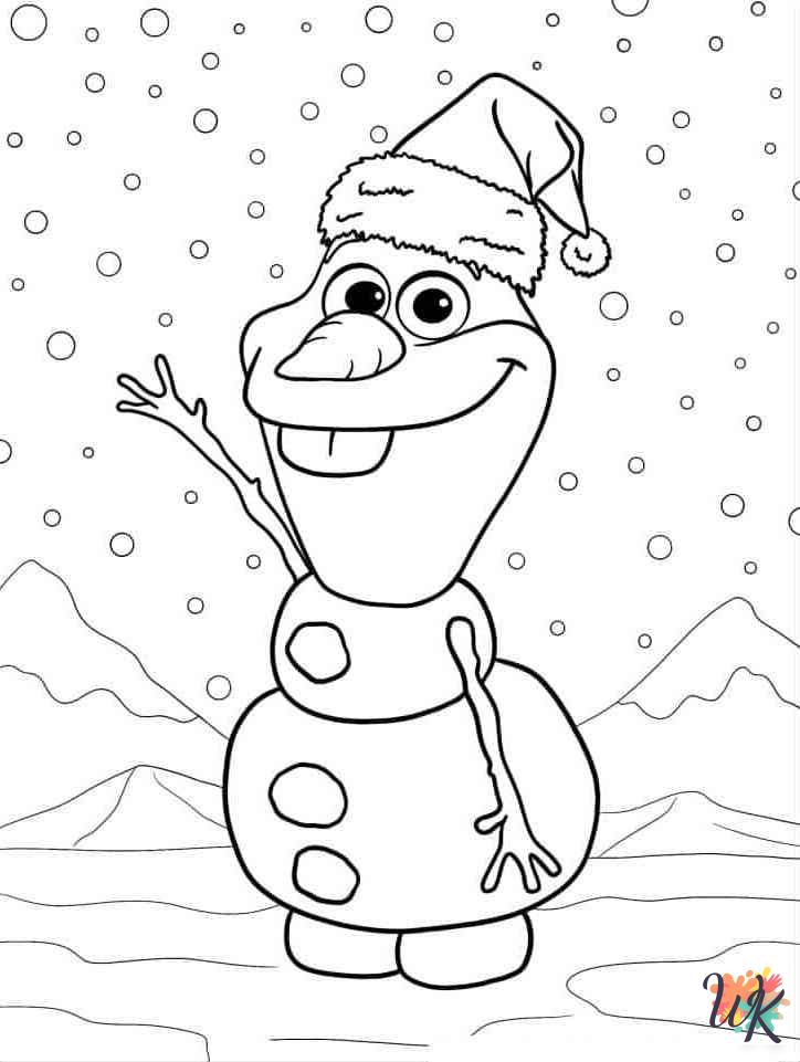 Olaf coloring pages for adults easy