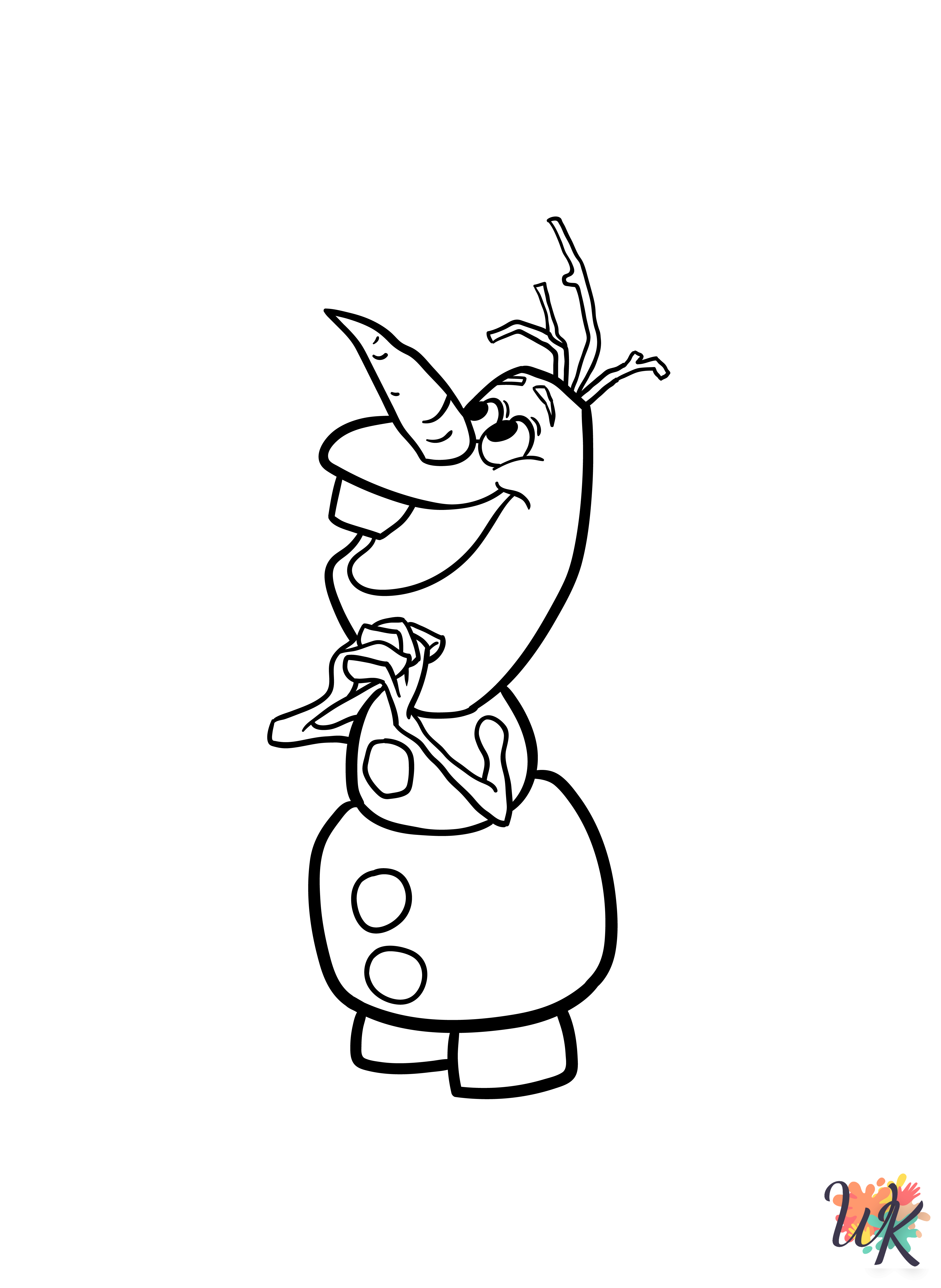 Olaf free coloring pages