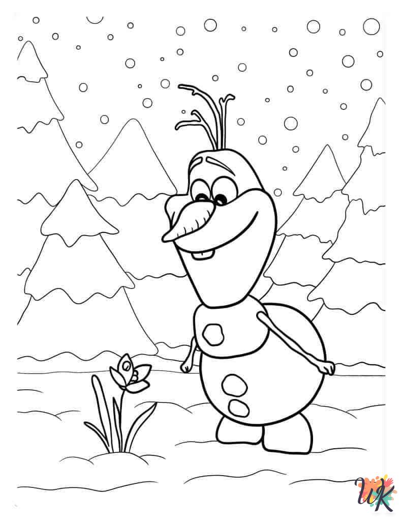coloring pages for kids Olaf
