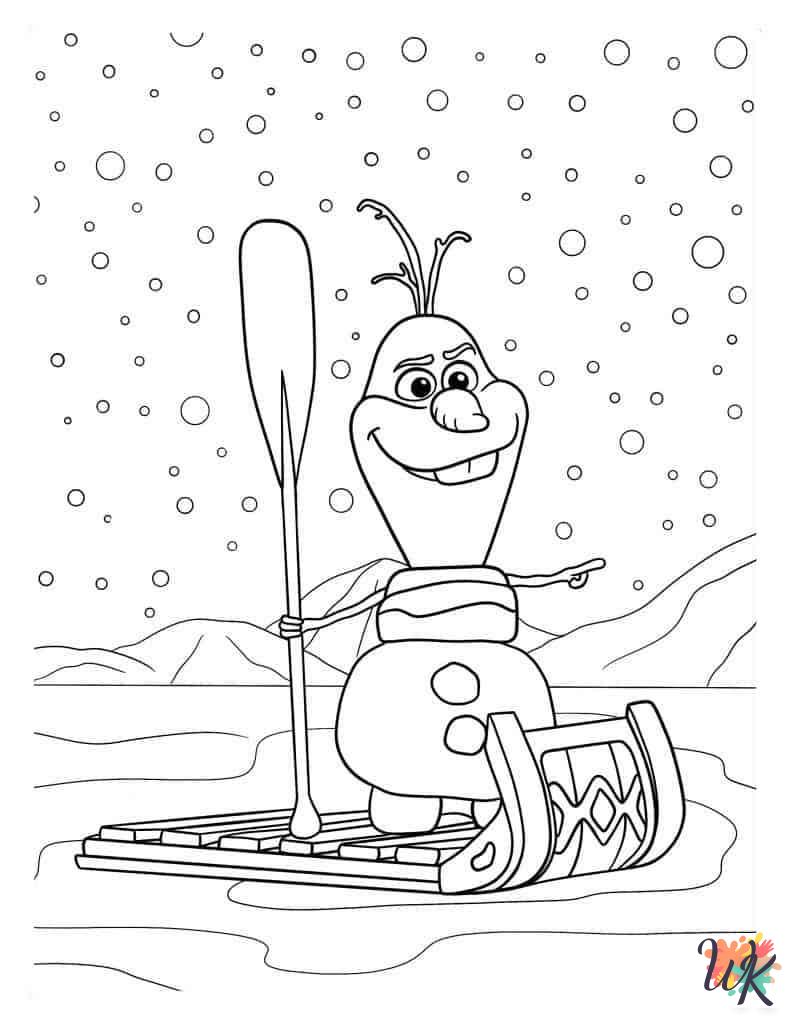 coloring Olaf pages