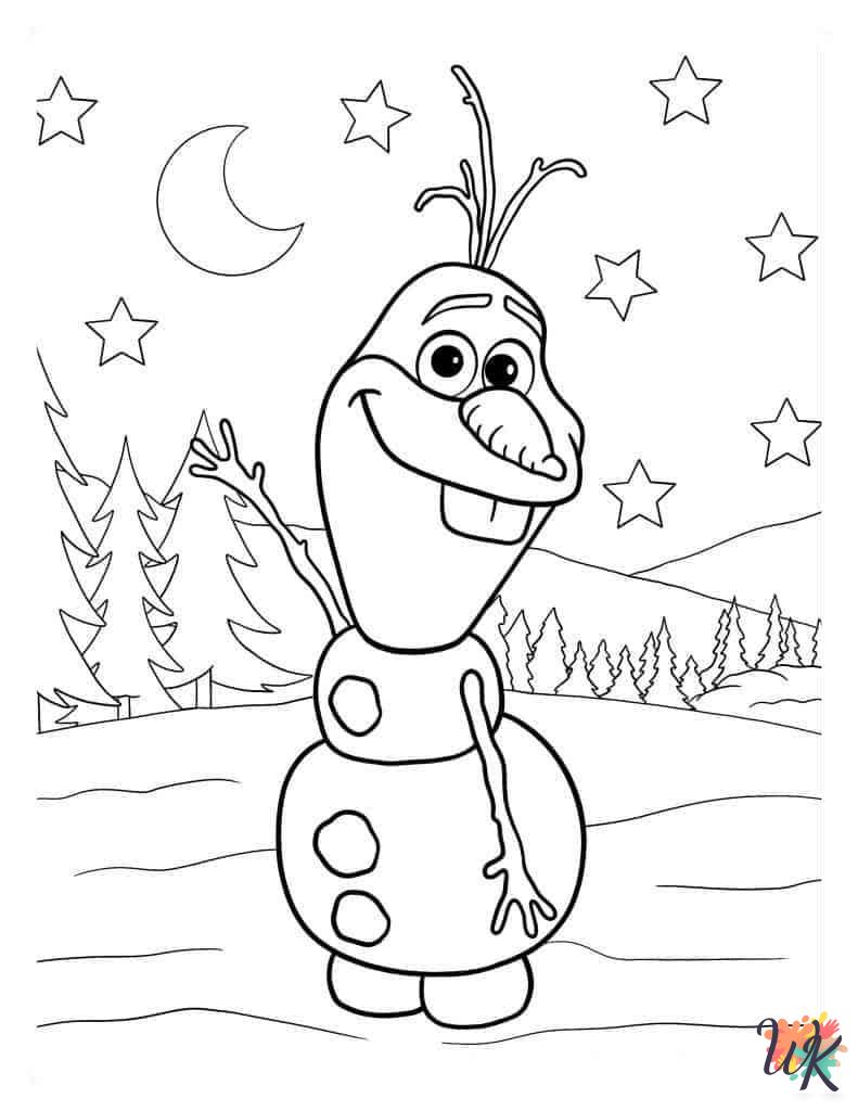 Olaf coloring pages easy
