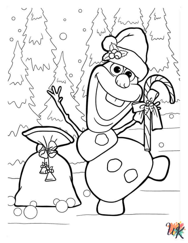 free coloring Olaf pages