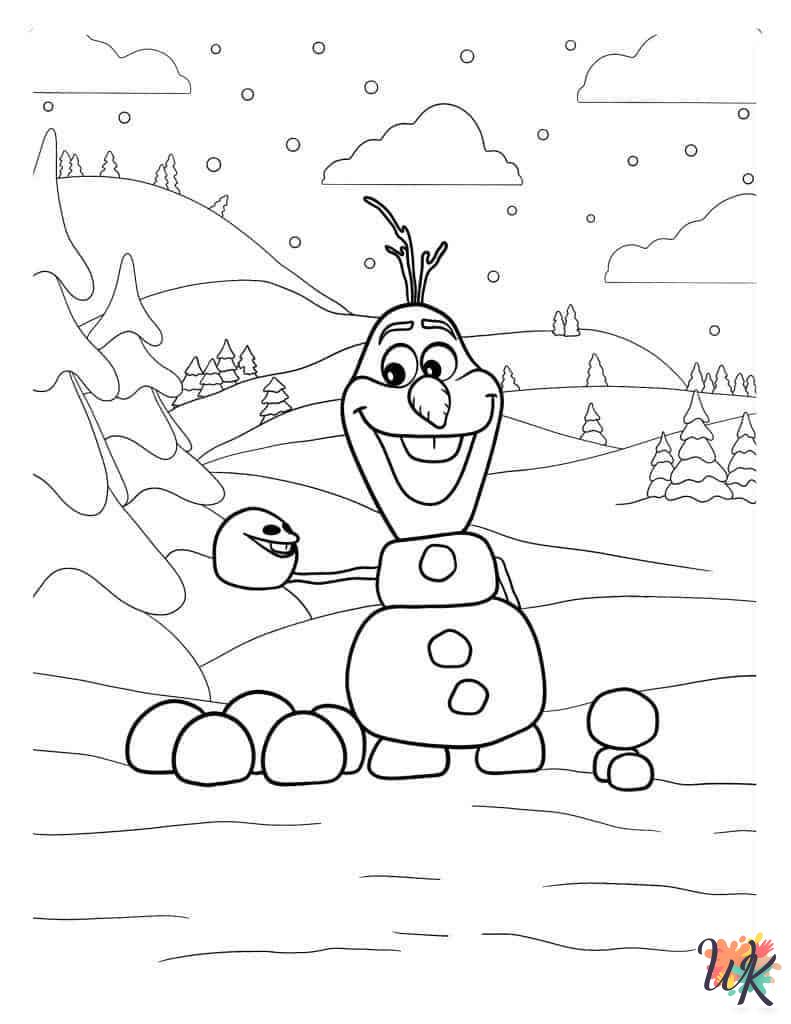 preschool Olaf coloring pages