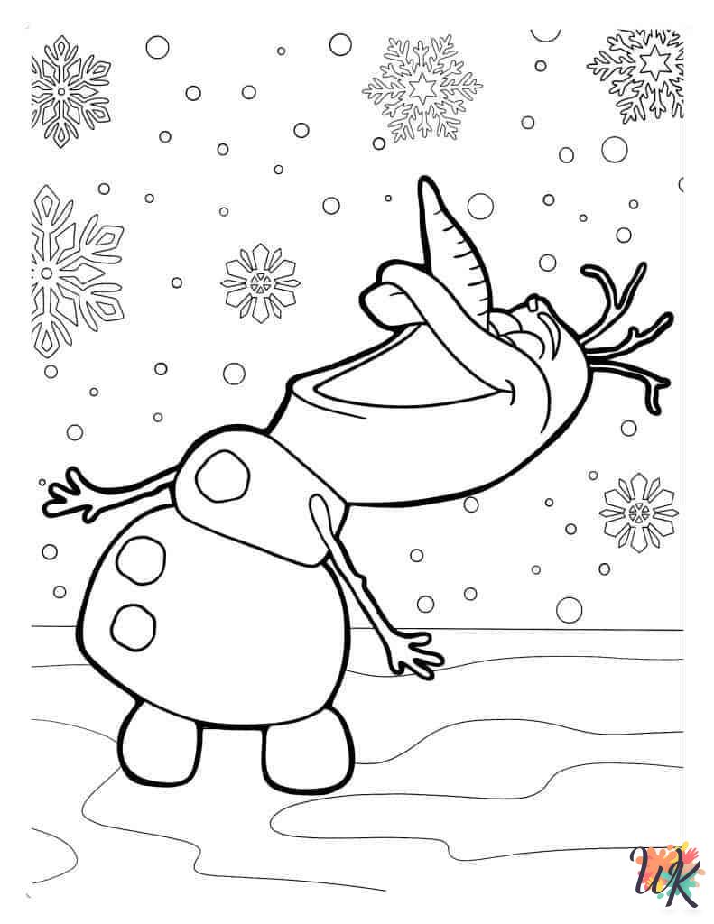 Olaf themed coloring pages