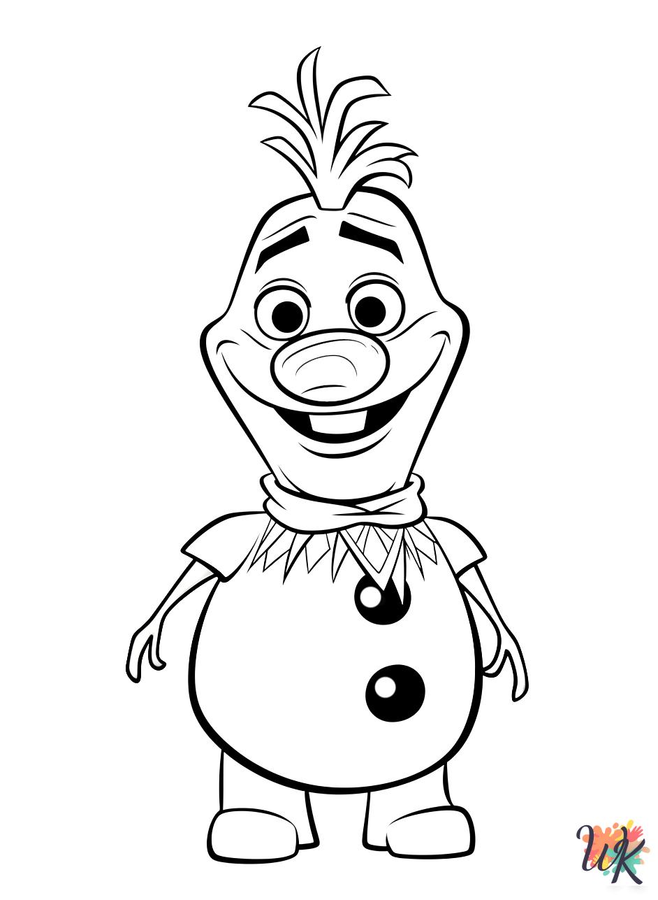 Olaf coloring pages for kids