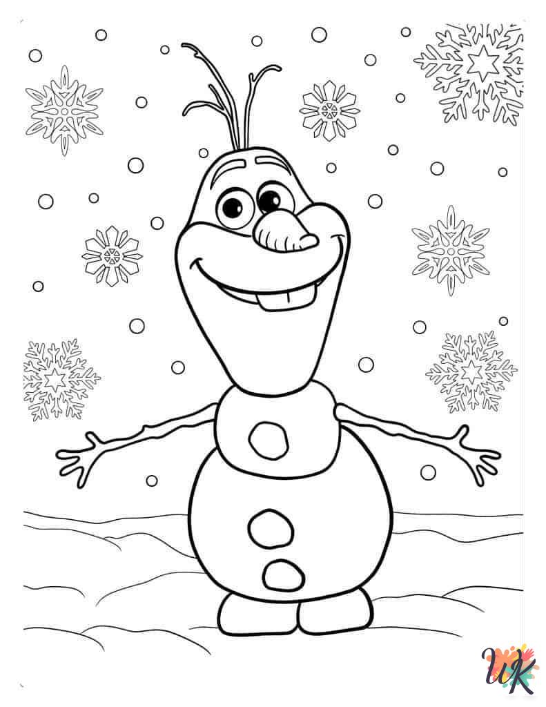 Olaf decorations coloring pages