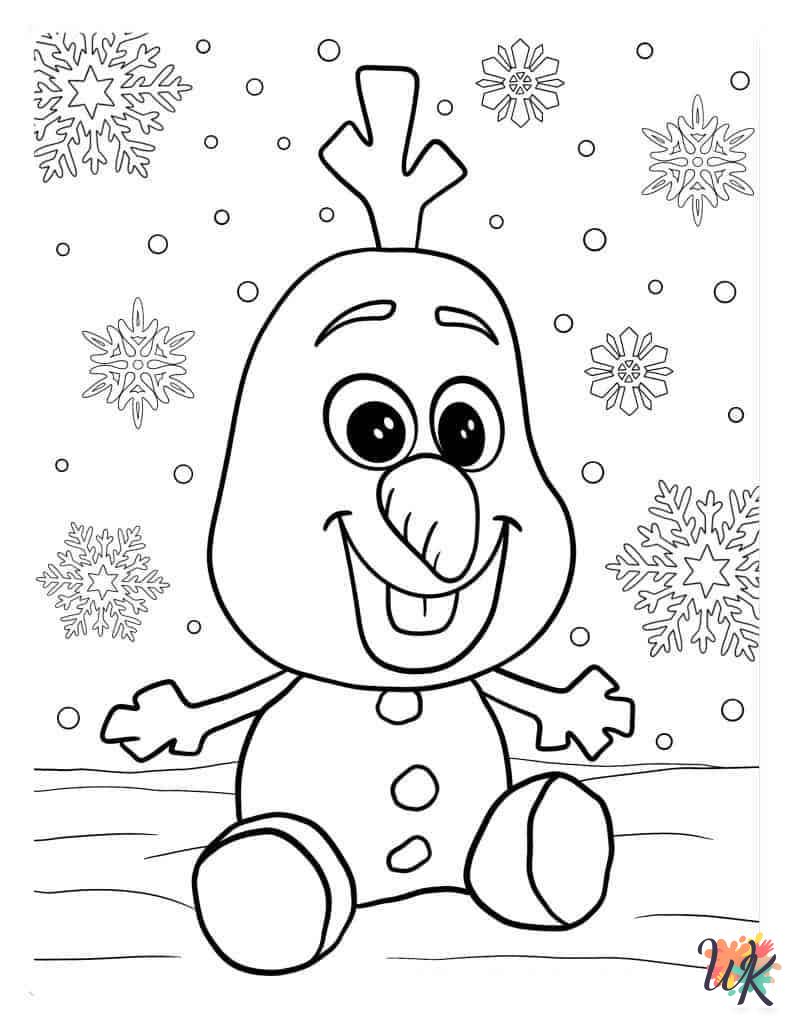 vintage Olaf coloring pages