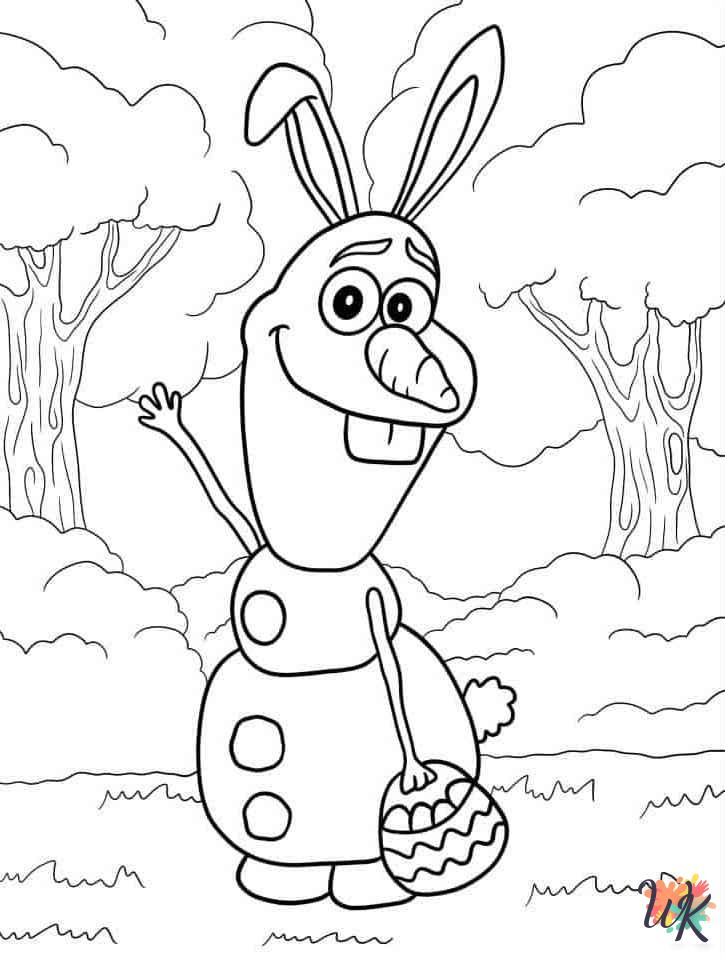 free Olaf tree coloring pages 1