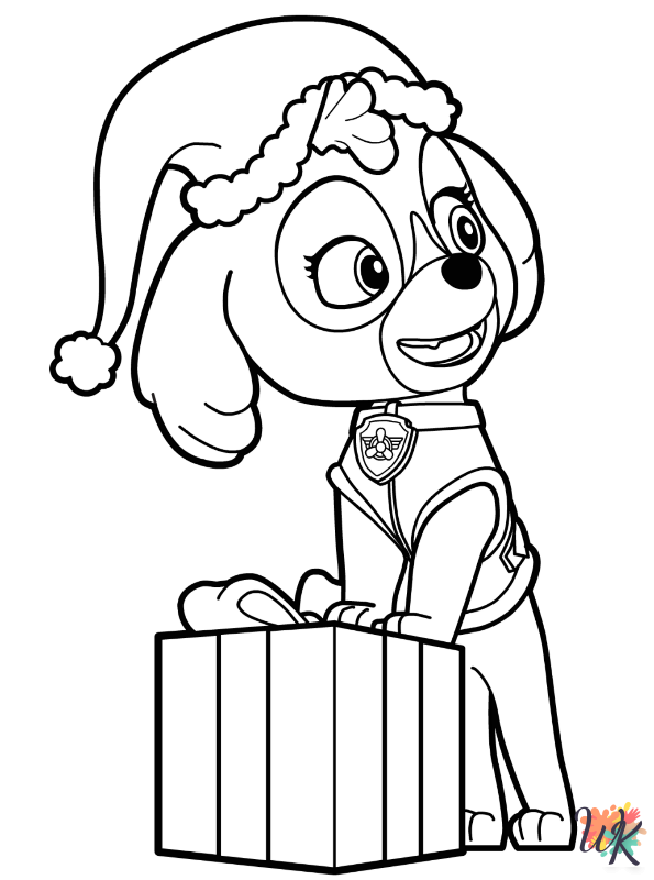 coloring pages Paw Patrol Christmas