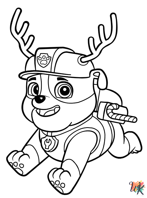 Paw Patrol Christmas coloring pages printable