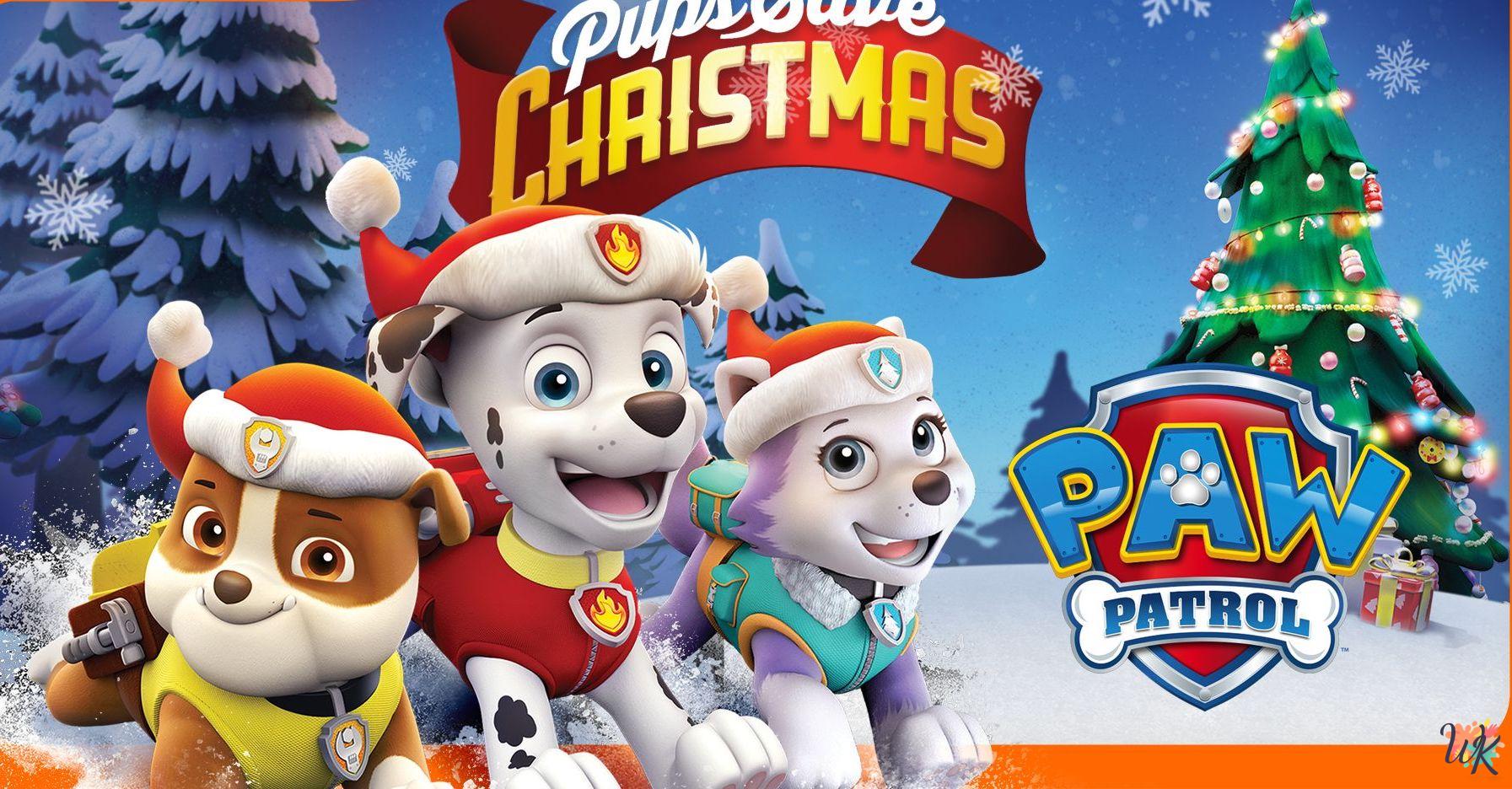 15 Paw Patrol Christmas Coloring Pages