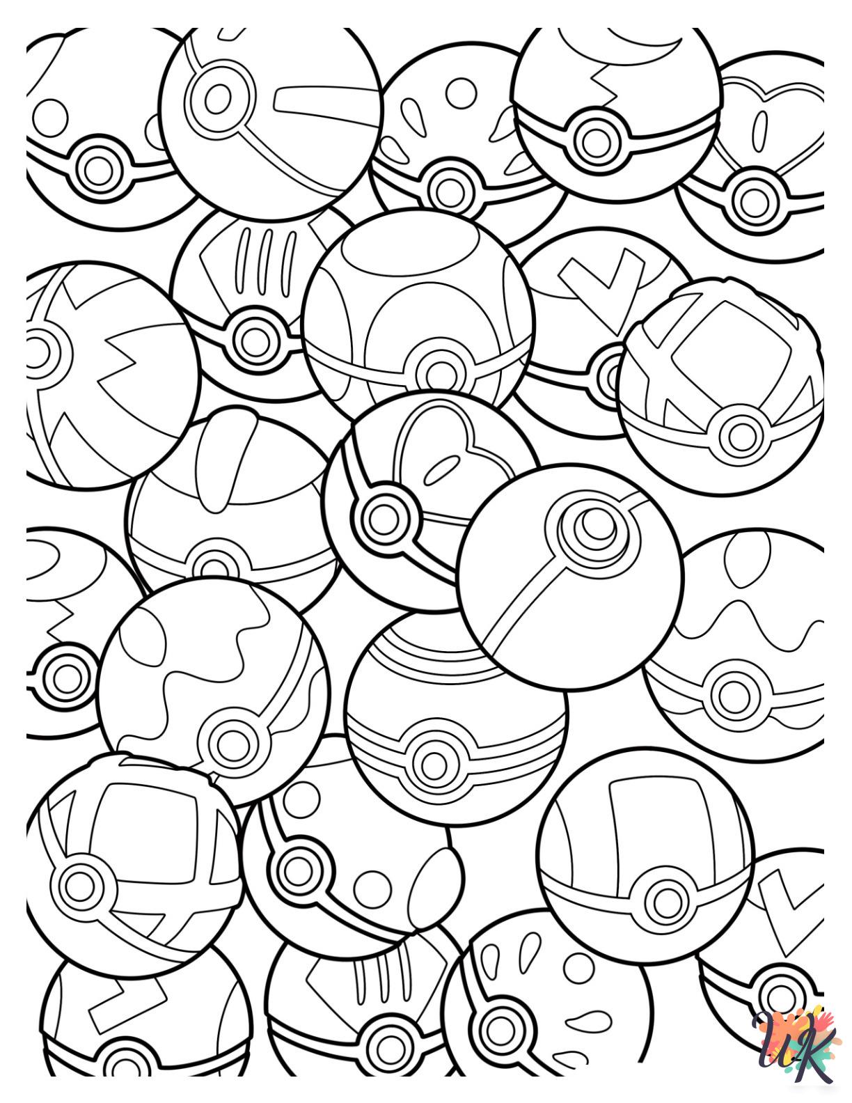 Pokeball coloring pages to print
